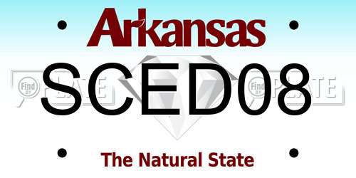 SCED08 Arkansas License Plate