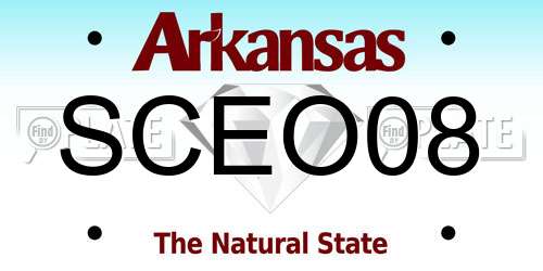 SCEO08 Arkansas License Plate