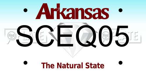 SCEQ05 Arkansas License Plate