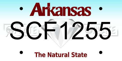 SCF1255 Arkansas License Plate