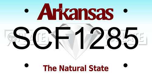 SCF1285 Arkansas License Plate