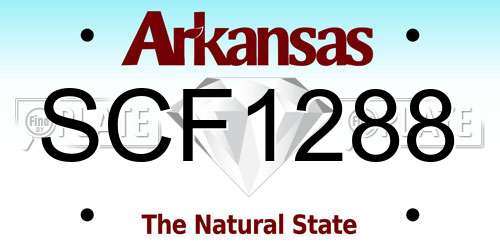 SCF1288 Arkansas License Plate