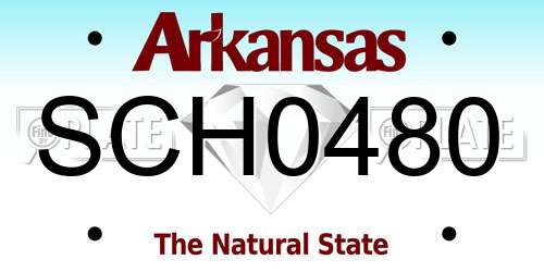 SCH0480 Arkansas License Plate