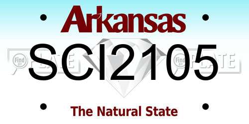SCI2105 Arkansas License Plate
