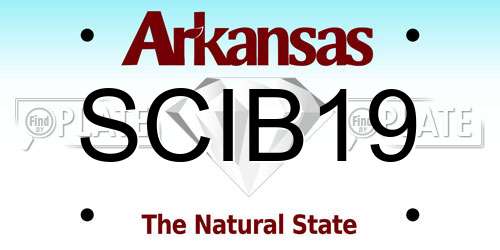 SCIB19 Arkansas License Plate
