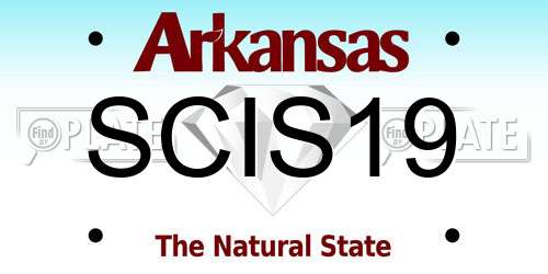 SCIS19 Arkansas License Plate