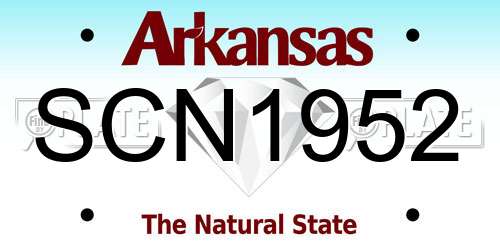SCN1952 Arkansas License Plate