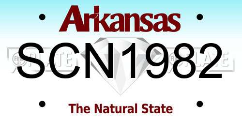 SCN1982 Arkansas License Plate