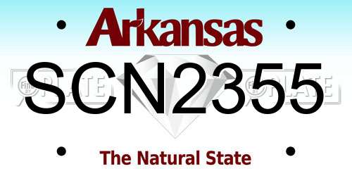 SCN2355 Arkansas License Plate