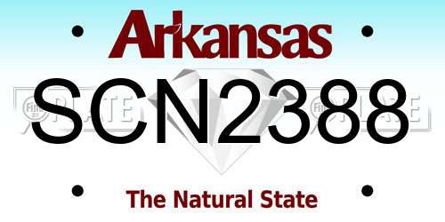 SCN2388 Arkansas License Plate