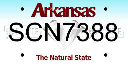SCN7388 Arkansas License Plate