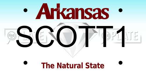 SCOTT1 Arkansas License Plate