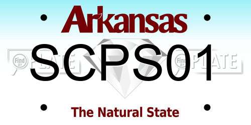 SCPS01 Arkansas License Plate