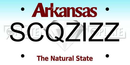 SCQZIZZ Arkansas License Plate