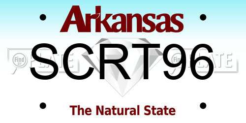 SCRT96 Arkansas License Plate