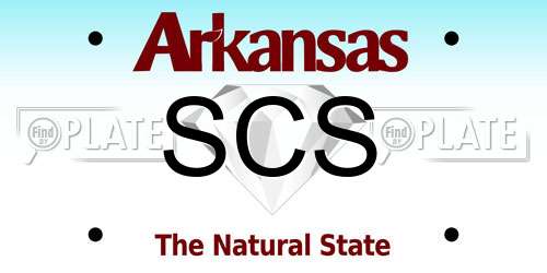 SCS Arkansas License Plate