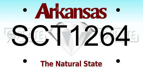 SCT1264 Arkansas License Plate