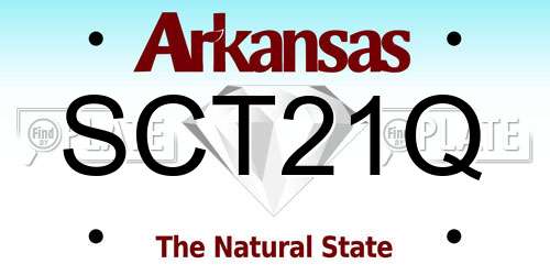 SCT21Q Arkansas License Plate
