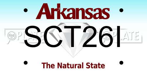 SCT26I Arkansas License Plate
