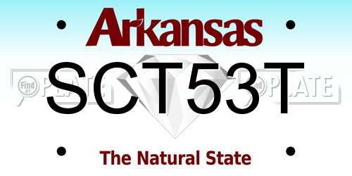 SCT53T Arkansas License Plate