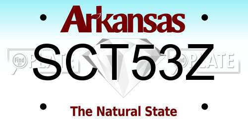 SCT53Z Arkansas License Plate
