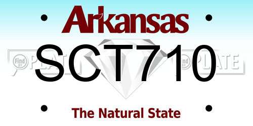 SCT710 Arkansas License Plate