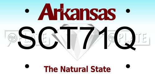 SCT71Q Arkansas License Plate