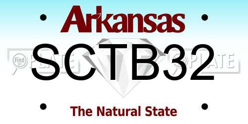 SCTB32 Arkansas License Plate