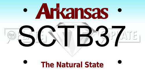 SCTB37 Arkansas License Plate