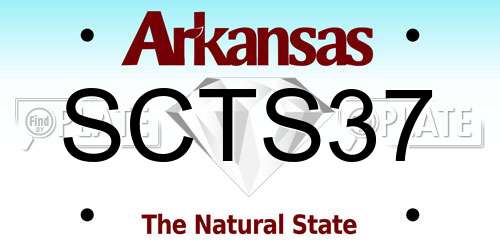 SCTS37 Arkansas License Plate