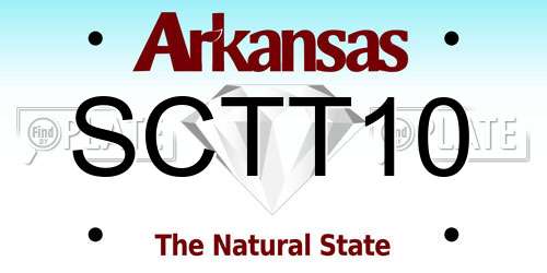 SCTT10 Arkansas License Plate