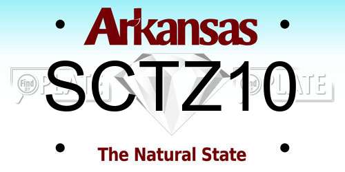 SCTZ10 Arkansas License Plate