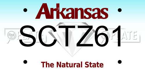 SCTZ61 Arkansas License Plate