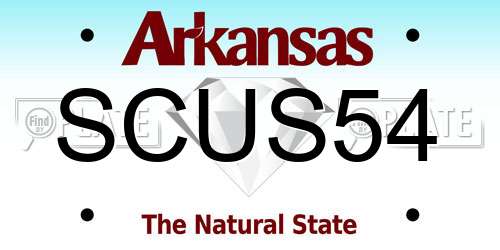 SCUS54 Arkansas License Plate