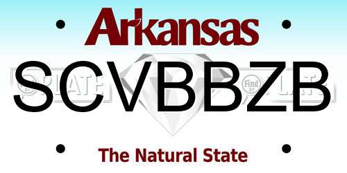 SCVBBZB Arkansas License Plate