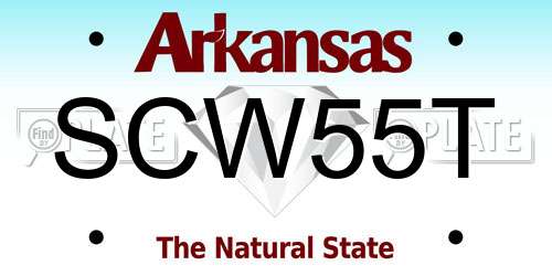 SCW55T Arkansas License Plate
