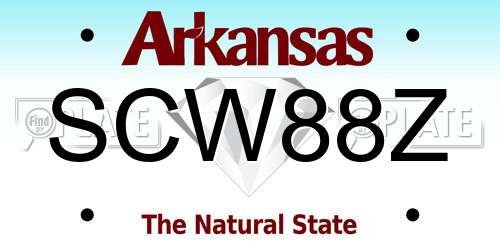 SCW88Z Arkansas License Plate