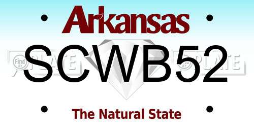 SCWB52 Arkansas License Plate