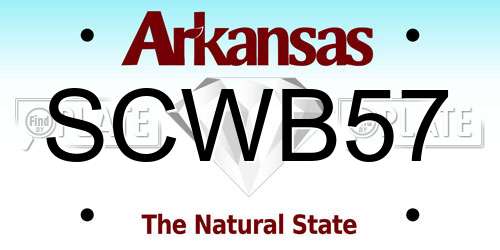 SCWB57 Arkansas License Plate