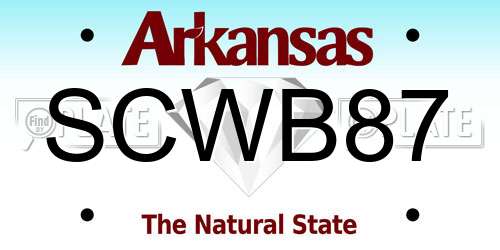 SCWB87 Arkansas License Plate