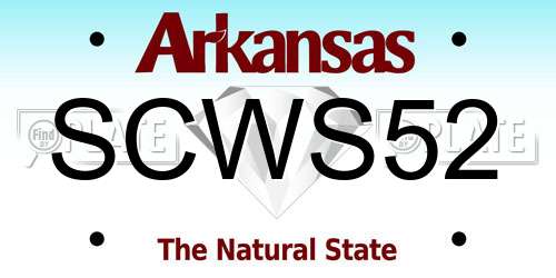 SCWS52 Arkansas License Plate