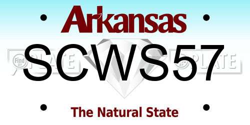 SCWS57 Arkansas License Plate