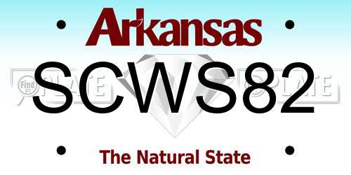 SCWS82 Arkansas License Plate