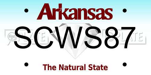SCWS87 Arkansas License Plate