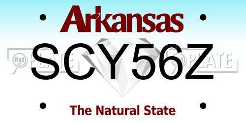 SCY56Z Arkansas License Plate