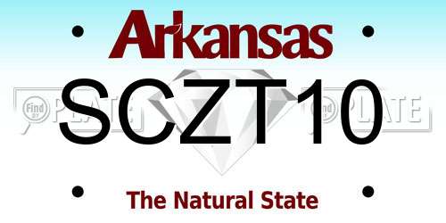 SCZT10 Arkansas License Plate