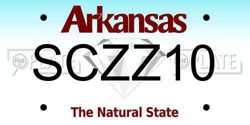 SCZZ10 Arkansas License Plate