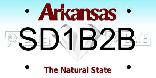 SD1B2B Arkansas License Plate