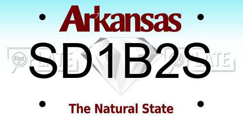 SD1B2S Arkansas License Plate