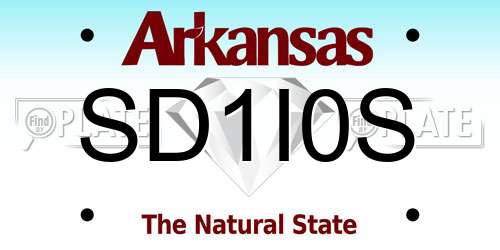 SD1I0S Arkansas License Plate